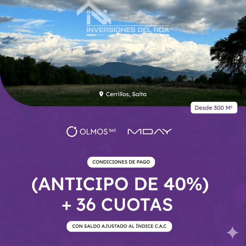 TERRENOS EN VENTA LOS OLMOS (RUTA 68)