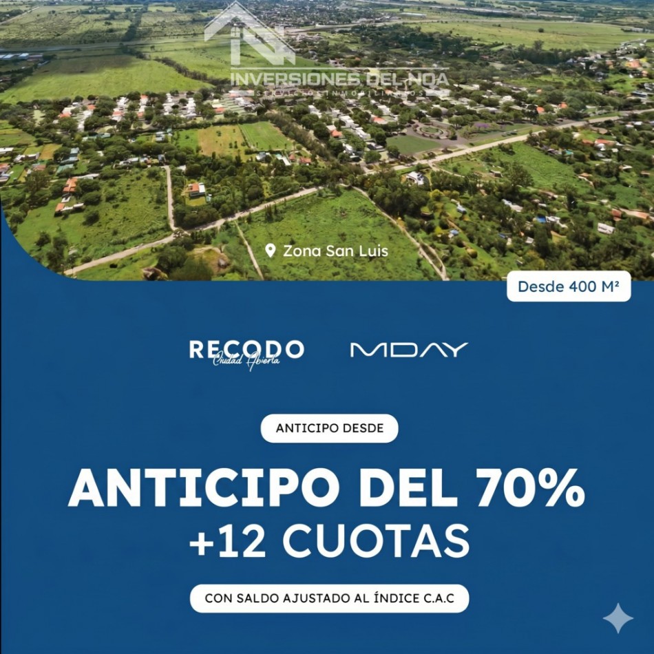 TERRENOS EN VENTA RECODO - SAN LUIS